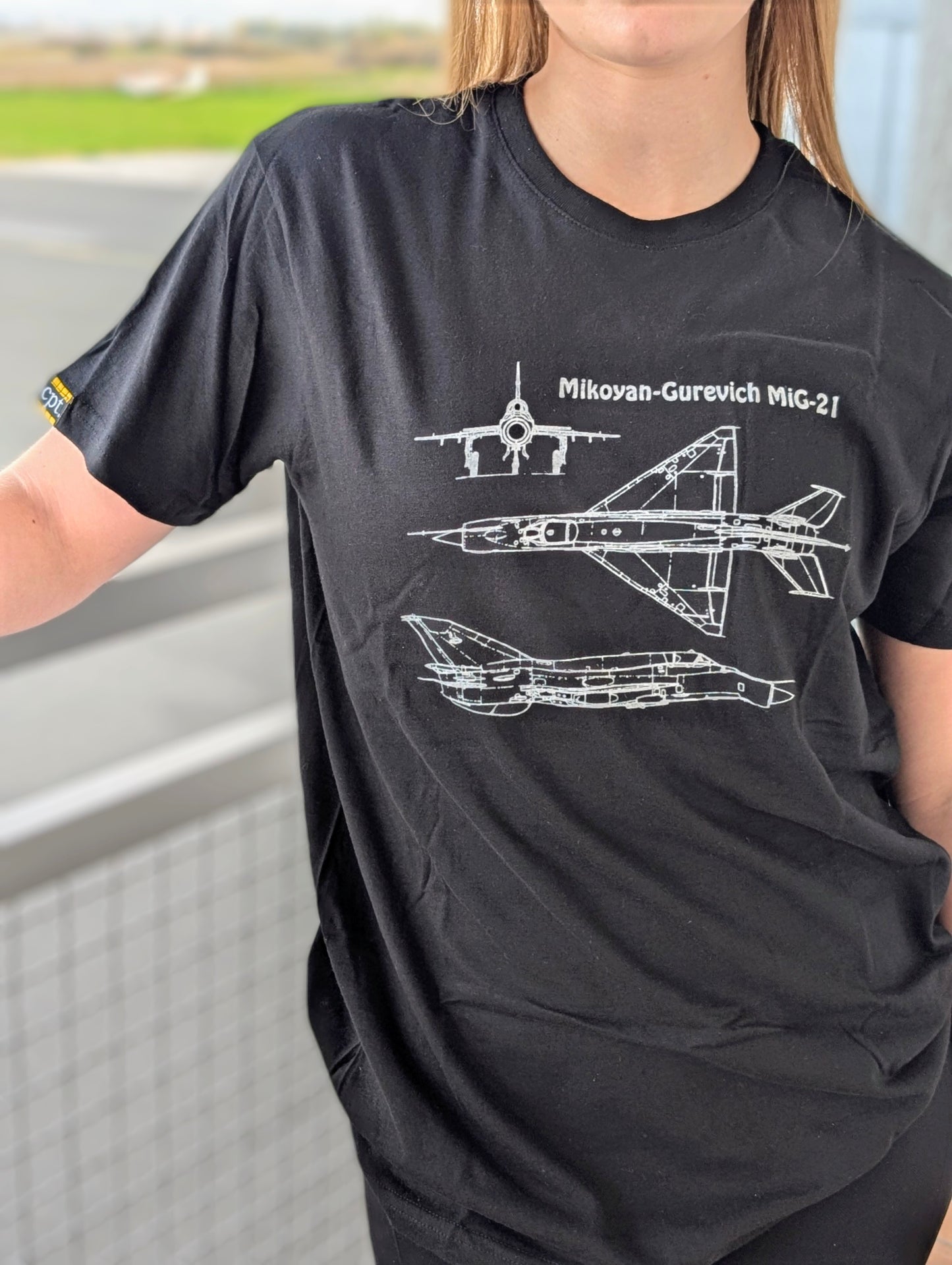 Mikoyan-Gurevich MiG-21 blueprint t-shirt