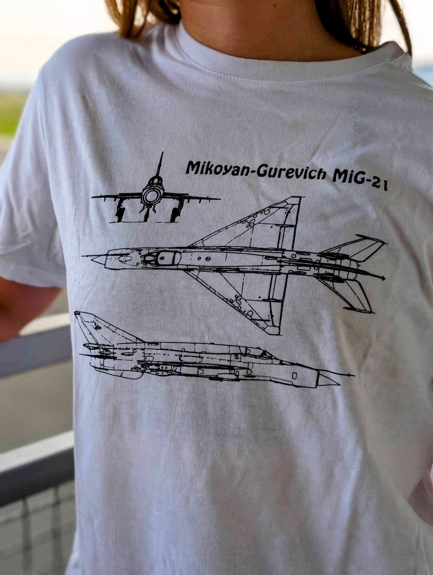 Mikoyan-Gurevich MiG-21 blueprint t-shirt